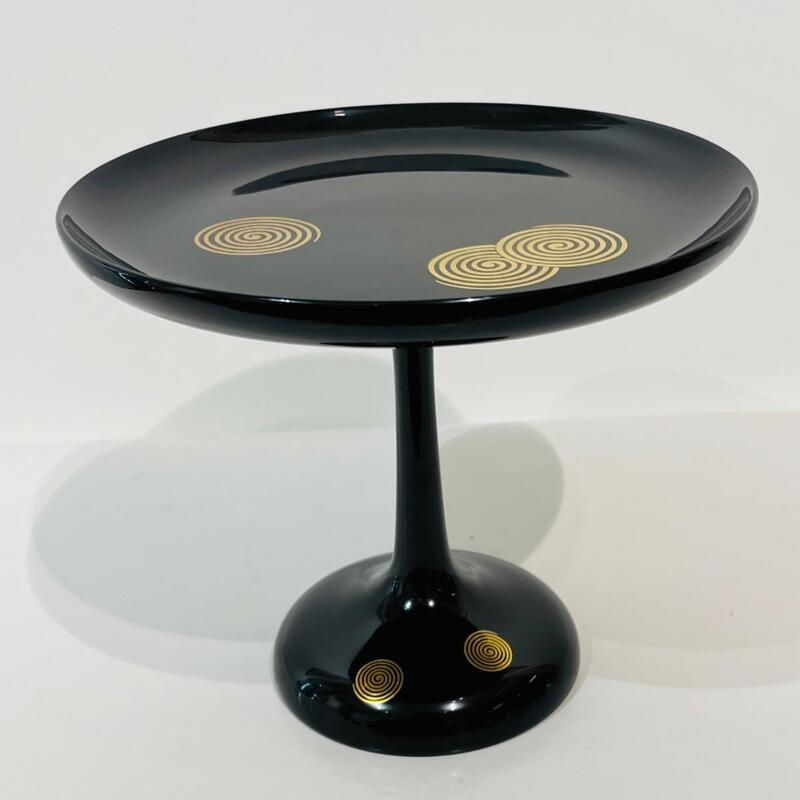 Coupe sur pied japonais laqué takatsuki