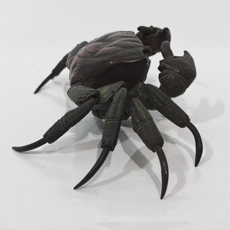 Jizaimono crabe en bronze Meiji