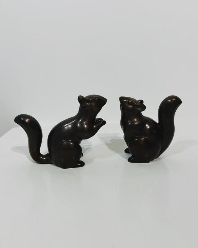 Okimono bronze japonais écureuils - Japon
