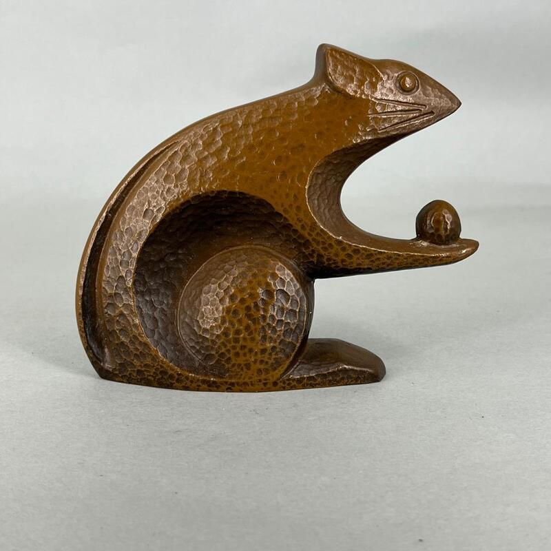 Okimono sculpture en bronze de souris - Japon 